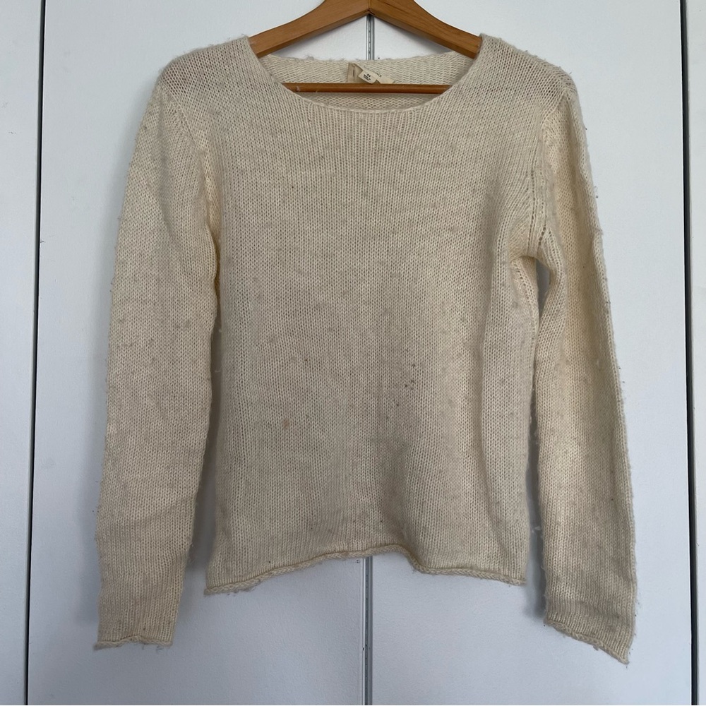 Make an offer! Nili Lotan Intermix Cream Crew Neck Sweater XS
